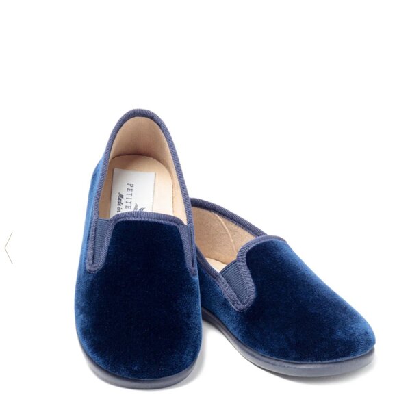 Petite Plume Gable navy velvet loafers - size 7.5 toddler / 23 EU - Picture 1 of 8